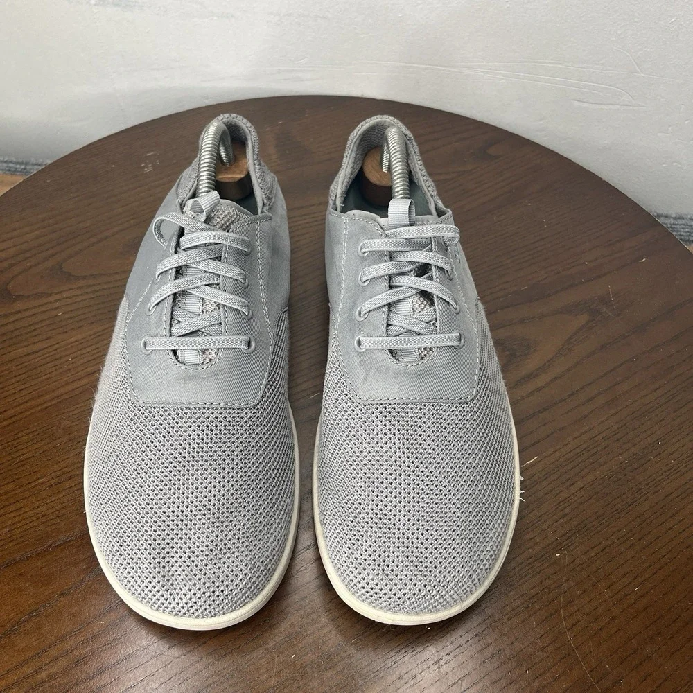 Olukai 'Nohea Moku Shoes Men's 9.5 Gray‎ Textile Comfort Slip On Boat Sneaker